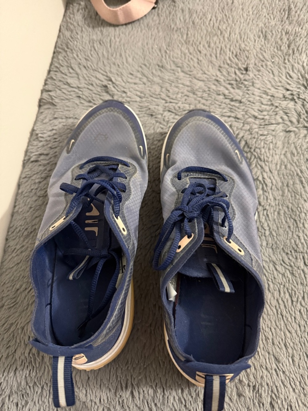 Nike Women's Blue Athletic Sneakers with Cream Accent